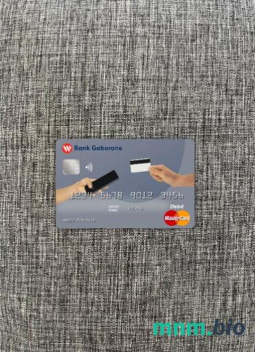 Botswana bank Gaborone wygląd zdjęcia mastercard skan PSD + zdjęcie
